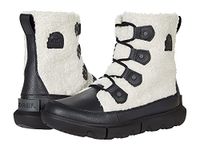 SOREL Women's Explorer II Joan Cozy Boot — Waterproof Winter Boots, Black, Sea Salt, 8.5
