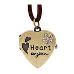 Young & Forever On-Time Vintage Gold Heart Shape Design Pocket Watch Necklace and Pocket Watch Chain for Men Pocket Watch for Mom/Dad/Women/Boy/Girls