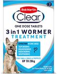 Bob Martin Clear 3-in-1 Wormer Tablets for Dogs Up To 20kg - 2 Tablets