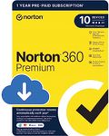 Norton 360 Premium 2024, Antivirus software for 10 Devices and 1-year subscription with automatic renewal, Includes Secure VPN and Password Manager, PC/Mac/iOS/Android, Activation Code by email