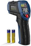 Eventek Infrared Thermometer, -50°C~600°C (-58°F~1112°F) Non-Contact Digital Temperature Gun for Cooking, Pizza Oven, Grill & Engine, Laser Thermometer Gun with Adjustable Emissivity (Not for Human)