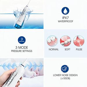 Hangsun Cordless Water Flosser – Portable Oral Irrigator, Blue