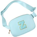 Gitus Gifts for 8 9 10 11 12 Year Old Girls Belt Bag Fanny Pack Crossbody Bags with Initial Letter Patch Cute Stuff Birthday Gifts for Teen Girls Women Personalized Trend Stuff (Icing Blue-Z)