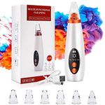 QUIQSHIPP 6 in 1 Multi-Function Blackhead Remover With Pore & Pimples Cleaner Upgraded Chargeable Vacuum Machine | With 3 Levels Adjustable Mode With 6 Changeable Functional Heads