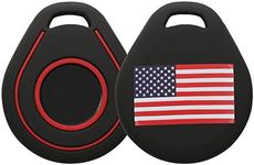 kwmobile Silicone Cover Compatible with Harley Davidson Motorcycle Key - Motorcycle Key Case - USA Flag Blue/White/Red