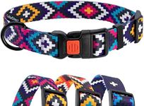 CollarDirect Aztec Dog Collar Adjustable Nylon Tribal Pattern Geometric Pet Collars for Dogs Small Medium Large Puppy (Tribal Magenta, Neck Fit 10"-13")