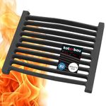 KOTARBAU Fireplace Grate 26 x 21.5 cm Fireplace Table Grate Ash Grate Stove Grate Fireplace Replacement Parts Accessories Cast Iron Grate Oven Grill Fireplace Square Corner Grate