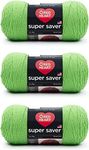 Red Heart Super Saver Spring Green, 3 Pack of 7oz/198g-Acrylic-#4 Medium-364 Yards, Knitting/Crochet