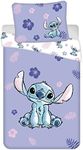 Disney Stitch Bed Linen Set, Duvet Cover 140 x 200 cm + Pillowcase 65 x 65 cm, 100% Cotton