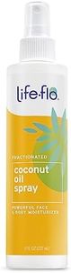 Life-flo Fractionated Coconut Oil Spray, Refined Liquid Coconut Oil for Skin Care, Hair Care, Lightweight Moisturizer, All Skin Types, Hypoallergenic, 60-Day Guarantee, Not Tested on Animals, 8oz