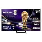 Hisense 55U7SG- 55" Hi-QLED 165Hz Mini-LED PRO Google TV, Hi-View AI Engine PRO, 2000 Nits, Game Mode, 480 Motion Rate, Dolby Vision Gaming, HDR10+ Gaming, 2.1.2 Channel, IMAX Enhanced (2026 Model)