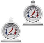 KT THERMO Dial Oven Thermometer(2-Pack) with Instant Read,2-Inch Stainless Steel Grill Thermometer …