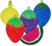 Dish Scrubbie Durable Dish Scrubber (5 Pc) – Long Lasting, Non-Scratch, Odorless and Reusable Kitchen Scrubber - All Purpose Scrubber for Dishwashing, Cleaning Bathroom and Floors (Variety Pack)