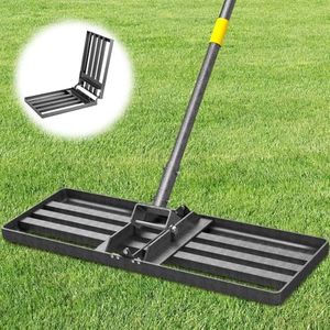 Heavy Duty Leveling Rakes for Lawns (Black)