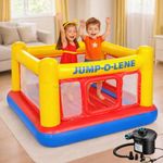 Toy Imagine™ Playground Inflatable Bouncer for Kids 1 to 6 Years Jumping Game Room Inflatable Bouncy Castle with Pump