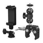 SmallRig Upgrade Camera Mount Clamp Kit, Small Ball Head Magic Arm with Clamp, Super Clamp with Non-Slip Threads, Load Capacity 1.5kg for Gopro, Webcam, Camera, Phone, Monitor and Light 4373