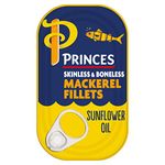 Princes Mackerel Fillets in Sunflower Oil, 125g