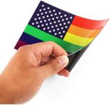 Okuna Outpost 6-Pack Rainbow Pride Flag Magnet, Waterproof Rainbow Car Decal, Self-Adhesive, Decorative, Easy to Apply, Colorful, Festive, Multi-Purpose Vehicle Magnetic Bumper Sticker (4 x 6 Inches)