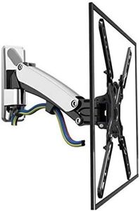 myl 6 Way Swivel Tilt 180 Degree Rotate Gas Strut Flexi Mount for LED LCD TV (F400, Silver)