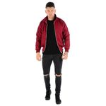 MyShoeStore Harrington Jacket Adults Unisex Mens Ladies Womens Vintage Classic Retro Scooter 1970'S Bomber MOD Skin Tartan Lining Coat Top, Burgundy, L