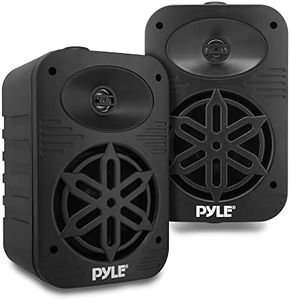 PyleUsa Indoor Outdoor Speakers Pair - 500 Watt Dual Waterproof 5.25” 2-Way Full Range Speaker System w/ 1/2” High Compliance Polymer Tweeter - in-Home, Boat, Marine, Deck, Patio, Poolside (Black)