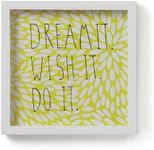 Umbra Motto Dream It Wall Decor, Yellow and White