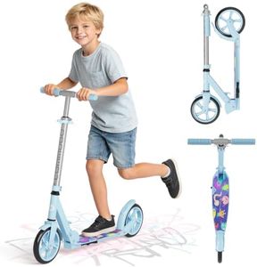 Kick Scooter for Kids 5-12, Teens, Adults, CPSC Certified Foldable Lightweight Sport Scooter with 8 Inch Wheels, Max Load 240 LBS, Gift for Childs (New_Blue)