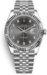 ROLEX DATEJUST 41 STEEL AND WHITE G