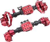 Pothyes TRX4 Aluminum Front and Rear Axle Housing Set for 1/10 Traxxas RC Crawler Car (Red)