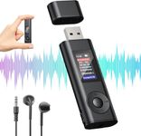 Cason 32GB Voice Recorder Device with AI Noise Reduction & Mp3 Player with Earphones,Audio Recording Device/Voice Recorder Mic Upto 40 Hours for Meetings/Lectures(Black)