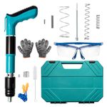 BREEZENEST Concrete Nail Gun Kit 5-Speed Adjustable Manual Steel Nailer for Concrete Walls Ceiling Fixtures Wire Hiding Portable Cordless Nail Shooting Tool Manual Nail Gun Kit Wall Fastening Tool