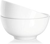 DOWAN Soup Bowls, Ramen Bowl for Noodle, 39 Ounce large Cereal Bowls for Kitchen, 7 Inches Salad Bowls, Microwave and Dishwasher Safe, White