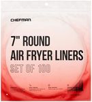 Chefman Disposable Air Fryer Liners, Heat-Resistant Parchment Paper For Baskets, 100 Pack, 7” Round