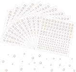 2640 Pcs Pearl Stickers for Hair, H