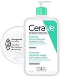 CeraVe FOAMING Face Cleanser, Gentle Face Wash with Hyaluronic Acid, Niacinamide, Ceramides. Makeup Remover for oily skin, won’t clog pores. Oil & sebum control. Non-Comedogenic, Sensitive Skin, Men & Women, 473ML