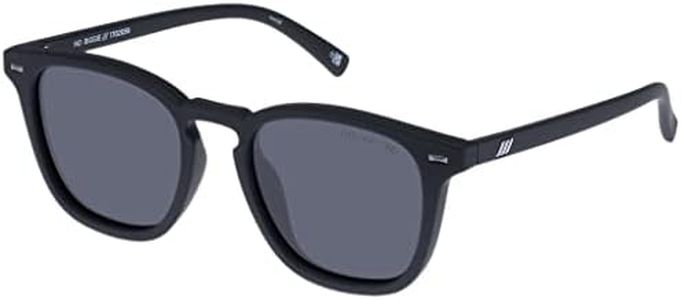 Le Specs Uni-Sex No Biggie Black Rubber D-Frame Sunglasses