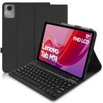 Case with Keyboard for for Lenovo Tab M11 11 inch 2024, UK layout Keyboard Case for Lenovo Tab M11, Slim Smart Case with Detachable Keyboard and Pen Holder for Lenovo M11 Tablet 11", Black