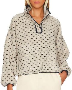 Talakeno Womens Fleece Sweatshirt Half Zip Sherpa Pullover Jackets Warm Long Sleeve Vintage Hiking Coat with Pockets(Black,S)