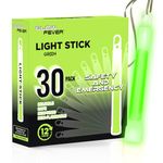 Glow Fever Glow Sticks Bulk, Emergency Safety Military 6'' Lightsticks, Light Up Ultra Bright with 12 Hours Duration for Hiking Party Camping Blackouts Hurricane Shelter Survival Kit (Green, 30PCS)