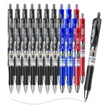 M&G Gel Pens, 0.5mm Black Gel Pens Medium Point, 30 PCS Retractable Gel Ink Rollerball Pens, Gel Ink Pens with Premium Ink & Comfort Grip for Smooth Writing (6 Blue + 3 Red)