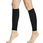 Ailaka 1 Pair 20-30 mmHg Compression Calf Sleeves Women & Men, Graduated Support Footless Compression Socks for Varicose Veins, Shin Splints, Edema, Recovery, Maternity, Cycling, Running, Travel