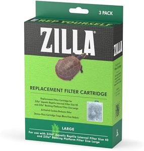 Zilla Reptile Pet Terrarium Water Filter Replacement Cartridge, Large, 3-Pack