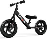 Birtech Balance Bike for 2,3,4,5 Year Old Kids, 12 Inch Toddler Balance Bike Kids Indoor Outdoor Toys, No Pedal Training Bicycle with Adjustable Seat Height, Airless Tire, Black