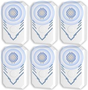 Ultrason pour Souris et Rats 6 Pièces, Anti Moustique Ultrason, Repulsif Ultrason, Appareil Ultrason pour Nuisible, Antiparasitaire Répulsif pour Moustiques Cafards