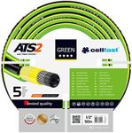 Cellfast Garden Hose Green ATS2 1/2'' 50m, Five-Layer Hose, Knots Resistant, Double Cross-Tricot Reinforcement, Anti-Twist, 15-101