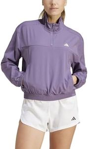 adidas Mujer AEROREADY Train Essentials Woven Quarter-Zip Track Jacket, Shadow Violet, M