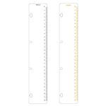 2 Pack A4 4 Holes Page Marker Ruler Plastic Binder Ruler Divider Ruler for Journal Magazine Notebook (GRuler, A4)