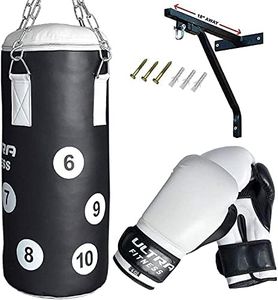CROSSJAB Kids Punch Bag with Punching Gloves and Chain Filled Boxing Set Kids Punching Bag- Boxing Bag for Children kid’s boxing MMA Muay Thai Karate Workout
