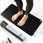 RelaxSense Grounding Mat for Feet - Foldable Earthing Grounding Mat for Bed with Tester Pen & Cord - Lightweight PMF Pad for Sleep, Meditation, Office, Yoga & Stress Relief (16 x 29 inch)