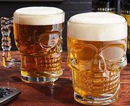 MIR9 Glass Skull Beer Mug 520ML for Your Home Bar (2 Pcs.)